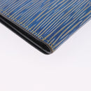 LOUIS VUITTON Epi Denim Anvelop Cult de Visit Card Case Blue M56723 Auth 203082A-10