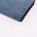 LOUIS VUITTON Epi Denim Anvelop Cult de Visit Card Case Blue M56723 Auth 203082A-11