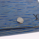 LOUIS VUITTON Epi Denim Anvelop Cult de Visit Card Case Blue M56723 Auth 203082A-12