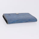 LOUIS VUITTON Epi Denim Anvelop Cult de Visit Card Case Blue M56723 Auth 203082A-6