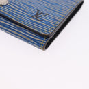 LOUIS VUITTON Epi Denim Anvelop Cult de Visit Card Case Blue M56723 Auth 203082A-9