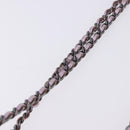 CHANEL Chain Shoulder Bag Patent Pink Silver CC Auth 203084M-9