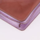 CHANEL Chain Shoulder Bag Patent Pink Silver CC Auth 203084M-16