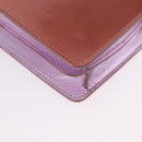CHANEL Chain Shoulder Bag Patent Pink Silver CC Auth 203084M-17