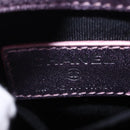 CHANEL Chain Shoulder Bag Patent Pink Silver CC Auth 203084M-19