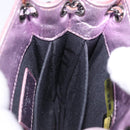 CHANEL Chain Shoulder Bag Patent Pink Silver CC Auth 203084M-20