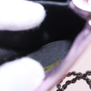 CHANEL Chain Shoulder Bag Patent Pink Silver CC Auth 203084M-23