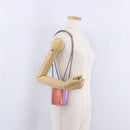 CHANEL Chain Shoulder Bag Patent Pink Silver CC Auth 203084M-24