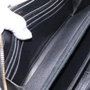 CHANEL Bicolore Long Wallet Leather Black Gold Tone CC Auth 203085-17