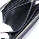 CHANEL Bicolore Long Wallet Leather Black Gold Tone CC Auth 203085-19