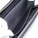 CHANEL Bicolore Long Wallet Leather Black Gold Tone CC Auth 203085-20