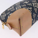 LOUIS VUITTON SINCE1854 Pochette Cosmetic PM Canvas Blue M80307 LV Auth 203086A-16