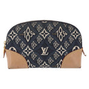 LOUIS VUITTON SINCE1854 Pochette Cosmetic PM Canvas Blue M80307 LV Auth 203086A-13