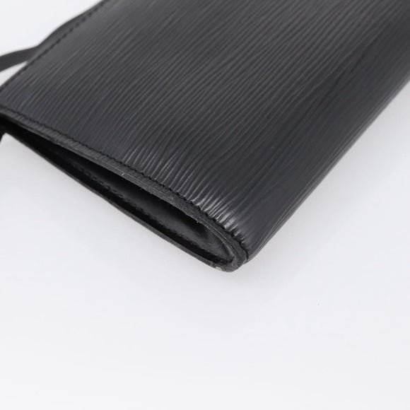 LOUIS VUITTON Epi Pochette Accessoires Accessory Pouch Black M52982 Auth 203088