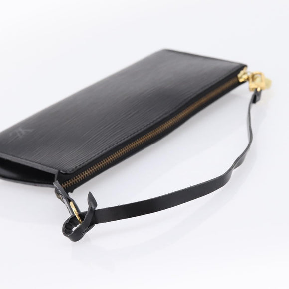 LOUIS VUITTON Epi Pochette Accessoires Accessory Pouch Black M52982 Auth 203088