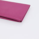 HERMES Calvi Coin Purse Leather Purple Silver Auth 203089A-10