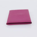 HERMES Calvi Coin Purse Leather Purple Silver Auth 203089A-4
