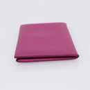 HERMES Calvi Coin Purse Leather Purple Silver Auth 203089A-5
