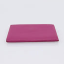 HERMES Calvi Coin Purse Leather Purple Silver Auth 203089A-6