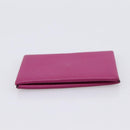 HERMES Calvi Coin Purse Leather Purple Silver Auth 203089A-7
