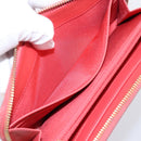 CHANEL Matelasse Long Wallet Caviar Skin Orange Gold Tone CC Auth 203090-16