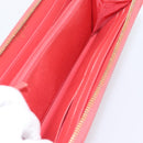 CHANEL Matelasse Long Wallet Caviar Skin Orange Gold Tone CC Auth 203090-20
