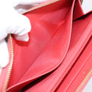 CHANEL Matelasse Long Wallet Caviar Skin Orange Gold Tone CC Auth 203090-21