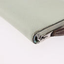 HERMES Asap Compact Silk In Wallet Leather LIme Green Silver Auth 203091-17