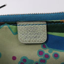 HERMES Asap Compact Silk In Wallet Leather LIme Green Silver Auth 203091-23