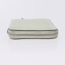 HERMES Asap Compact Silk In Wallet Leather LIme Green Silver Auth 203091-4