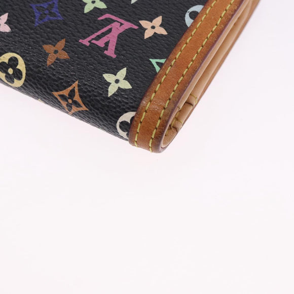 LOUIS VUITTON Monogram Multicolor Portefeuille Viennois Black M92988 Auth 203092