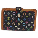 LOUIS VUITTON Monogram Multicolor Portefeuille Viennois Black M92988 Auth 203092-13