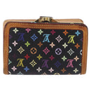 LOUIS VUITTON Monogram Multicolor Portefeuille Viennois Black M92988 Auth 203092-2