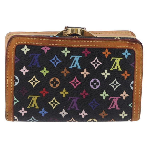 LOUIS VUITTON Monogram Multicolor Portefeuille Viennois Black M92988 Auth 203092