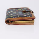 LOUIS VUITTON Monogram Multicolor Portefeuille Viennois Black M92988 Auth 203092-3