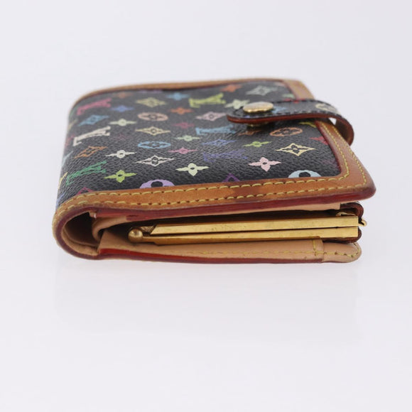 LOUIS VUITTON Monogram Multicolor Portefeuille Viennois Black M92988 Auth 203092