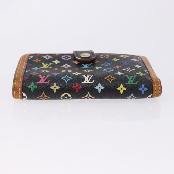 LOUIS VUITTON Monogram Multicolor Portefeuille Viennois Black M92988 Auth 203092
