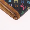 LOUIS VUITTON Monogram Multicolor Portefeuille Viennois Black M92988 Auth 203092-8