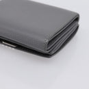 LOEWE Anagram Trifold Wallet Leather Gray Silver Auth 203094A-15