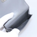 LOEWE Anagram Trifold Wallet Leather Gray Silver Auth 203094A-9