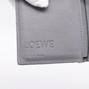 LOEWE Anagram Trifold Wallet Leather Gray Silver Auth 203094A-17