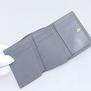 LOEWE Anagram Trifold Wallet Leather Gray Silver Auth 203094A-10