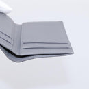 LOEWE Anagram Trifold Wallet Leather Gray Silver Auth 203094A-18