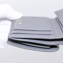 LOEWE Anagram Trifold Wallet Leather Gray Silver Auth 203094A-22