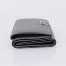 LOEWE Anagram Trifold Wallet Leather Gray Silver Auth 203094A-3