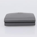 LOEWE Anagram Trifold Wallet Leather Gray Silver Auth 203094A-5