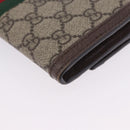 GUCCI GG Supreme Long Wallet PVC Beige Gold Auth 203095M-11