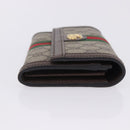 GUCCI GG Supreme Long Wallet PVC Beige Gold Auth 203095M-4