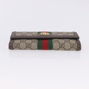 GUCCI GG Supreme Long Wallet PVC Beige Gold Auth 203095M-7