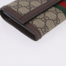 GUCCI GG Supreme Long Wallet PVC Beige Gold Auth 203095M-8